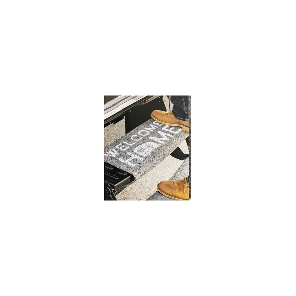 Camco 53195 RV Wrap Around 23" Step Rug, Gray -Modern Boat Sales & Service