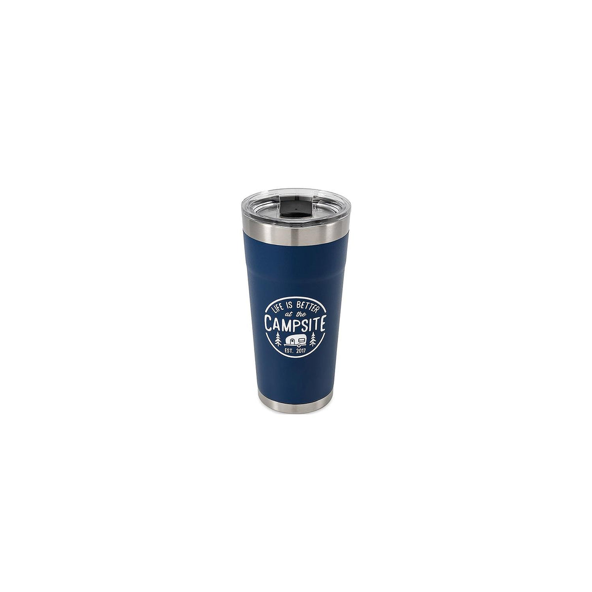 Camco 53323 Life Is Better At The Campsite Tumbler, 20 oz., Navy -Modern Boat Sales & Service