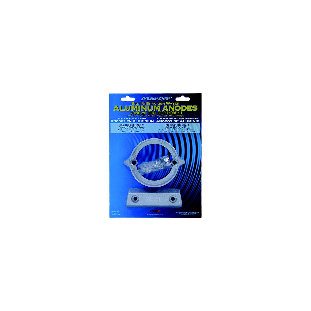 Martyr Zinc Anode Kit For Volvo Penta 290 Dual Prop Engine (Contains 1-875821, 1-852835 and Fastening Hardware) -Modern Boat Sales & Service