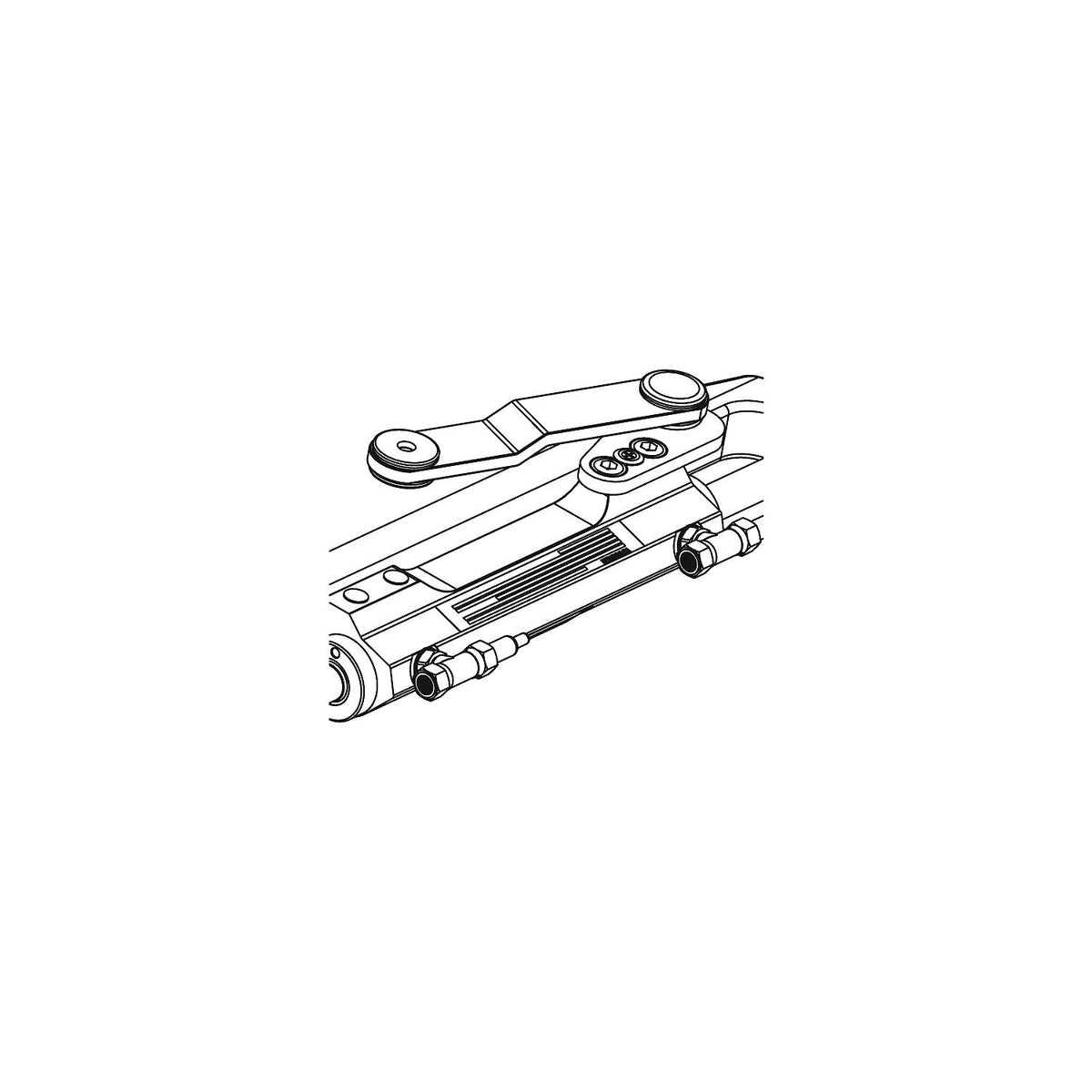 Uflex UC128TS2 Protech Front Mount Hydraulic Steering Cylinder, Port w/Offset Arm -Modern Boat Sales & Service