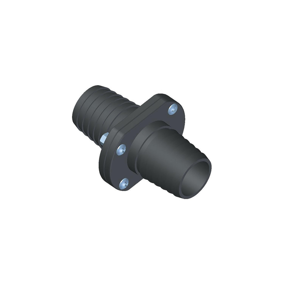 T-H Marine Inline Scupper Double Barb, Black -Modern Boat Sales & Service