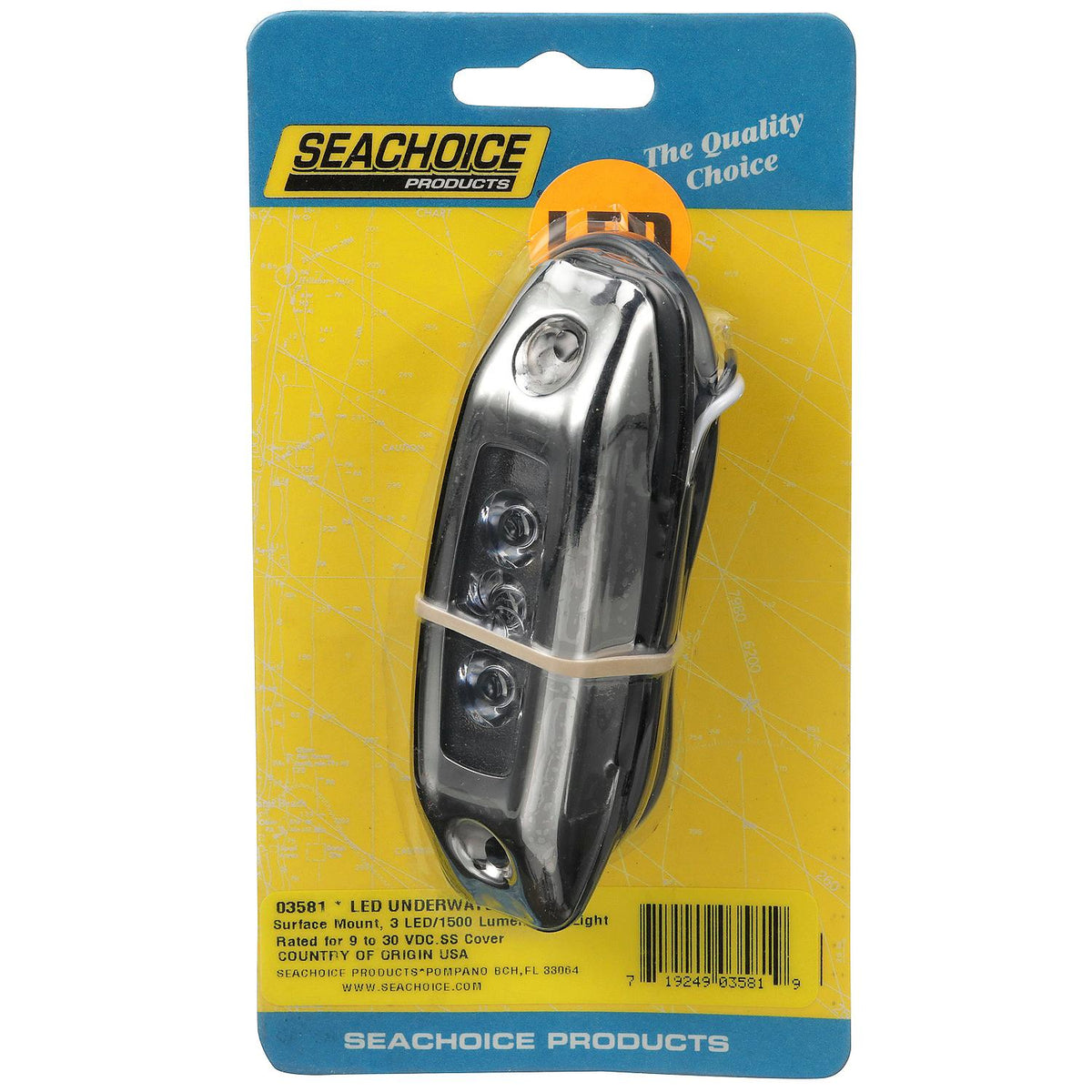 Seachoice 03581 Water Dragon LED Underwater Light, 3 Blue LEDs, 1,500 Lumens -Modern Boat Sales & Service