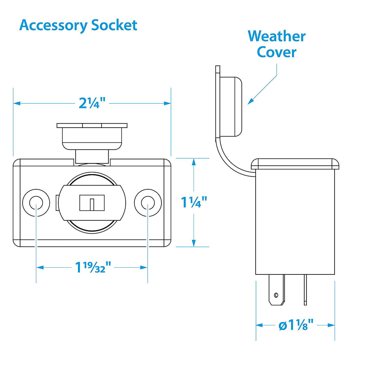 Seachoice Accessory Plug and Socket, 12V Spotlight -Modern Boat Sales & Service