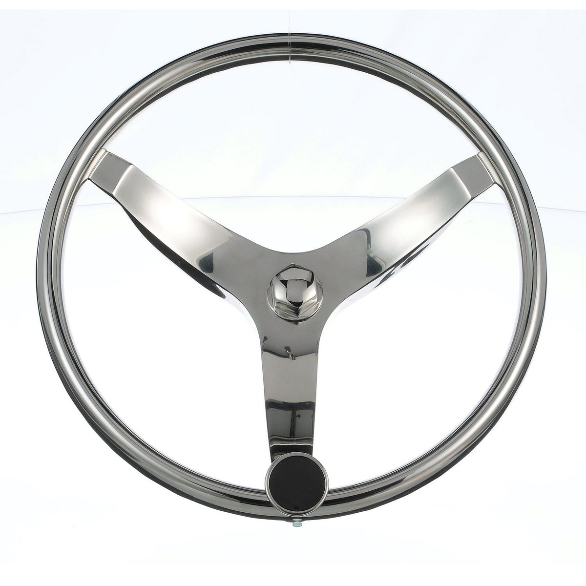 Seachoice 3 Spoke Sports Steering Wheel w/ Turning Knob, Fits 3/4-In. Tapered Shaft, 13.5-In. Diameter -Modern Boat Sales & Service