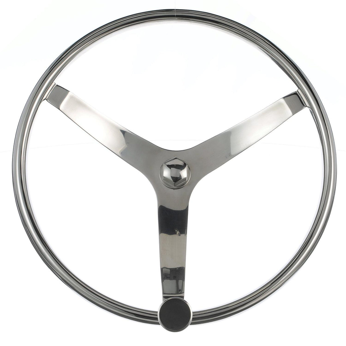 Seachoice 3 Spoke Sports Steering Wheel w/ Turning Knob, Fits 3/4 In. Tapered Shaft, 15.5 In. Diameter -Modern Boat Sales & Service