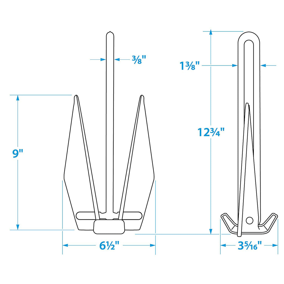 Seachoice PWC Fluke Anchor Kit, Vinyl Coated Fluke Anchor, 25 Ft. Anchor Line and Storage Bag -Modern Boat Sales & Service