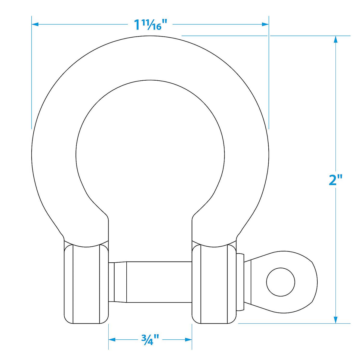 Seachoice Stainless Steel Anchor Shackle, 5/16 In. -Modern Boat Sales & Service
