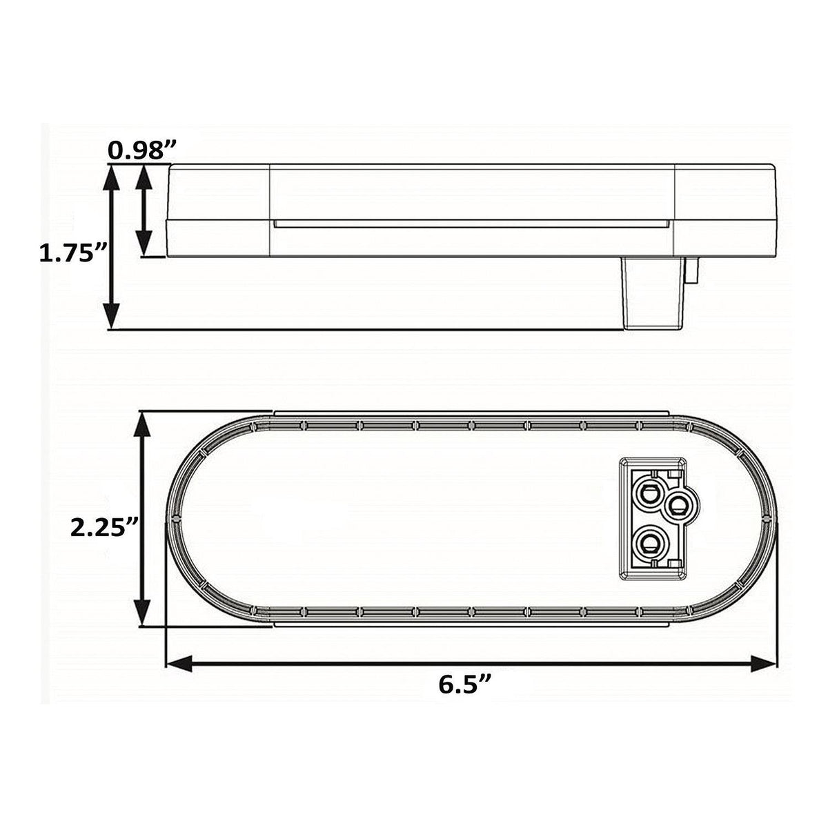 Seachoice 6 in. Oval Sealed Tail Light Kit for Flush Mount -Modern Boat Sales & Service