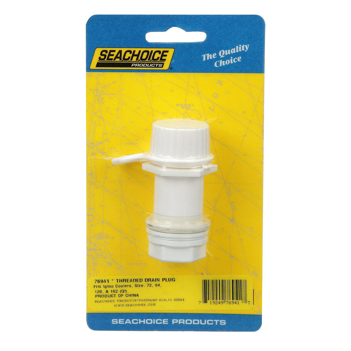Seachoice Threaded Cooler Drain Plug, Plastic, Fits 72-162-Qt. Igloo Coolers -Modern Boat Sales & Service