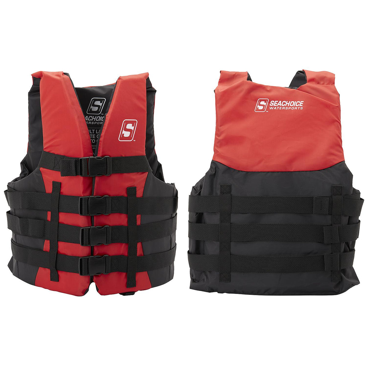 Seachoice 85383 Type III Ski Vest, 4 Belt , S/M , Red - USCG/TC Approved -Modern Boat Sales & Service