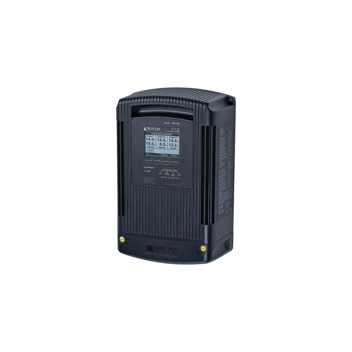 Blue Sea Systems P12 12V DC Four Stage, Three Output Dry Mount Battery Charger -Modern Boat Sales & Service