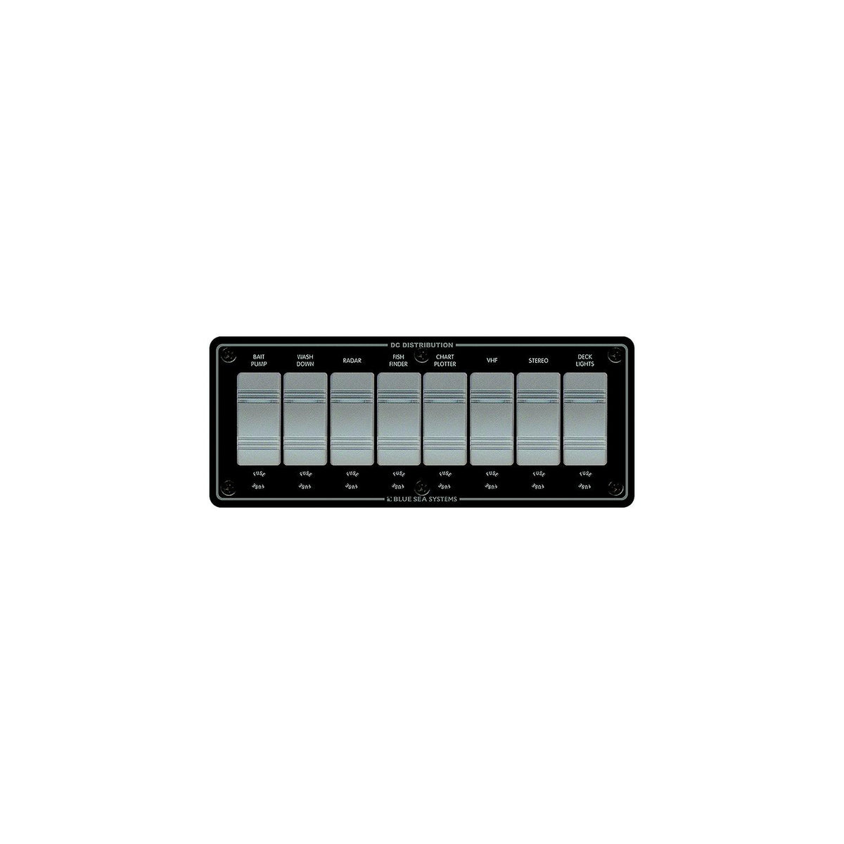 Blue Sea Systems 8261 Contura Water Resistant 12V DC 8 Position Panel, Gray -Modern Boat Sales & Service