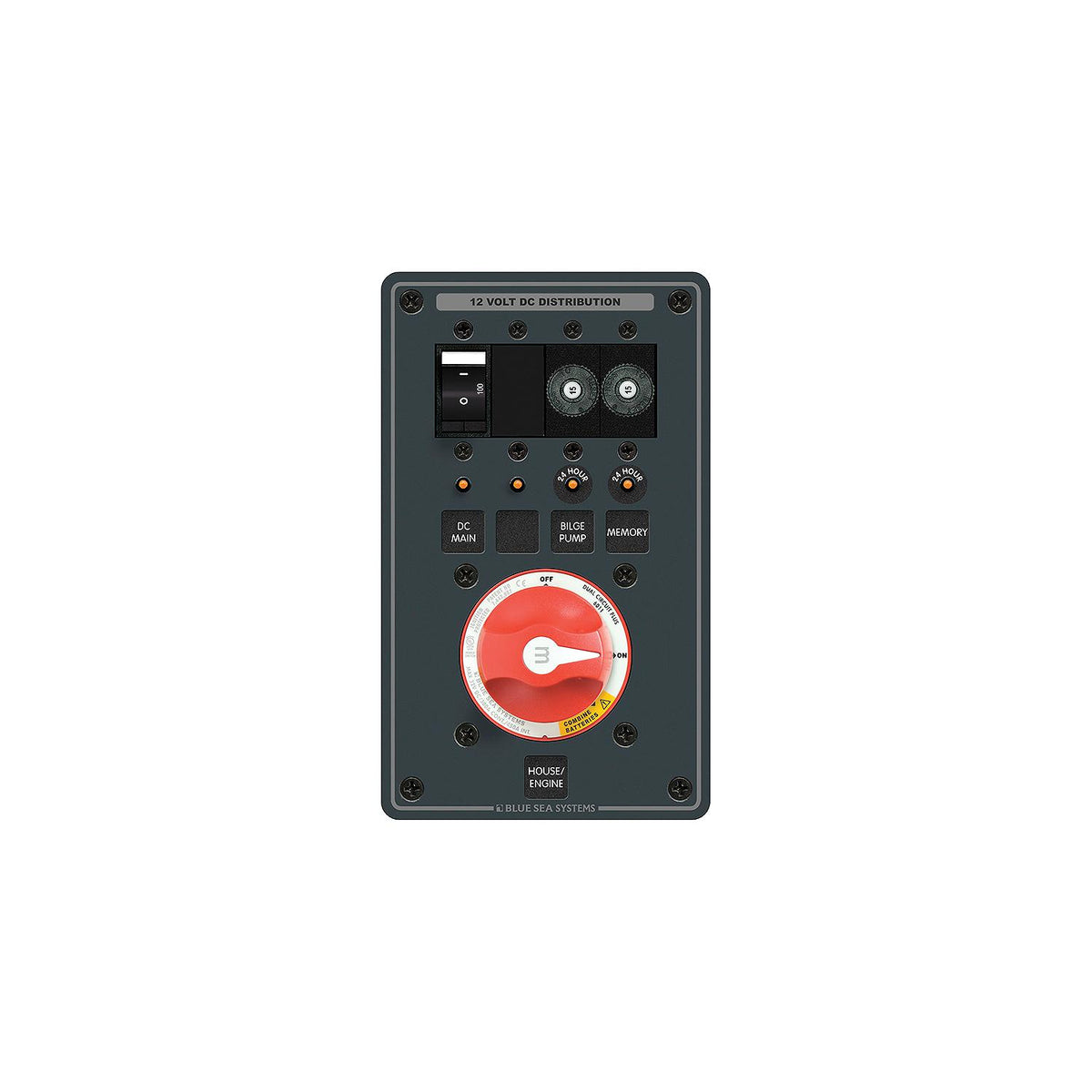 Blue Sea Systems 8686 Traditional Metal Dual Bank Battery Management Panel -Modern Boat Sales & Service