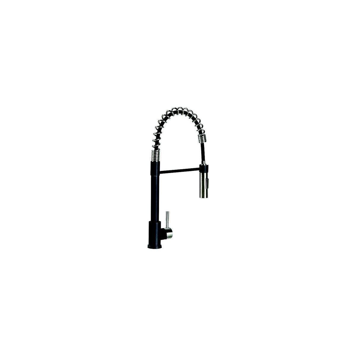 Lippert 2022109922 Coiled Pull Down Faucet, Black/Stainless Steel -Modern Boat Sales & Service