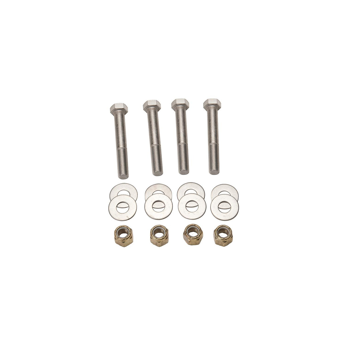 SeaStar Jack Plate Mounting Bolt Kit (Includes 4 each Stainless Steel Bolts, Brass Nylock Nuts and Washers) Default Title -Modern Boat Sales & Service