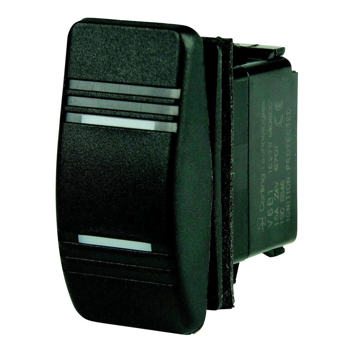 BEP 1001803 Weather Resistant Contura Rocker Switch, On/Off/On, SPDT, 1/4" Blade Terminals, Illuminated Amber (2 Positions) -Modern Boat Sales & Service