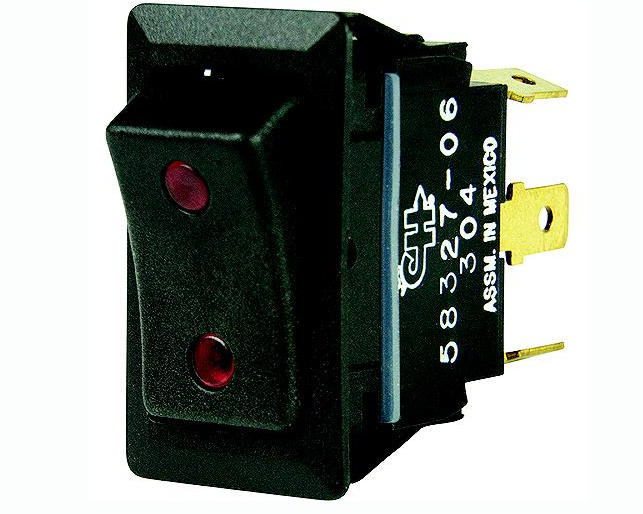 1001715 BEP Rocker Switch, On-Off-On, SPDT, 1/4
