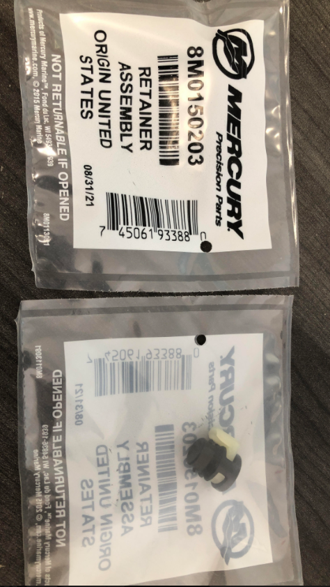 * 8M0150203 Mercury Marine Retainer Assembly/Drawer #353