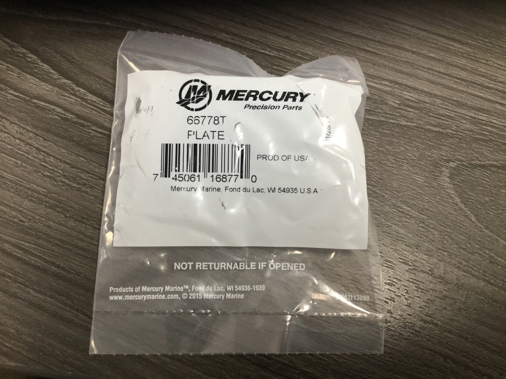 66778T Mercruiser Quicksilver OEM Plate-Throttle/250E/BB#006 