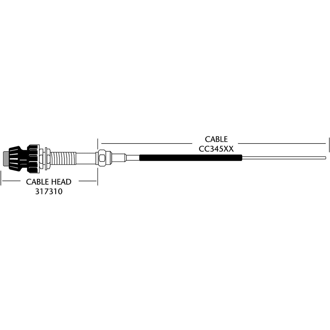 SeaStar Solutions 33LV No Hub Control Cable -Modern Boat Sales & Service