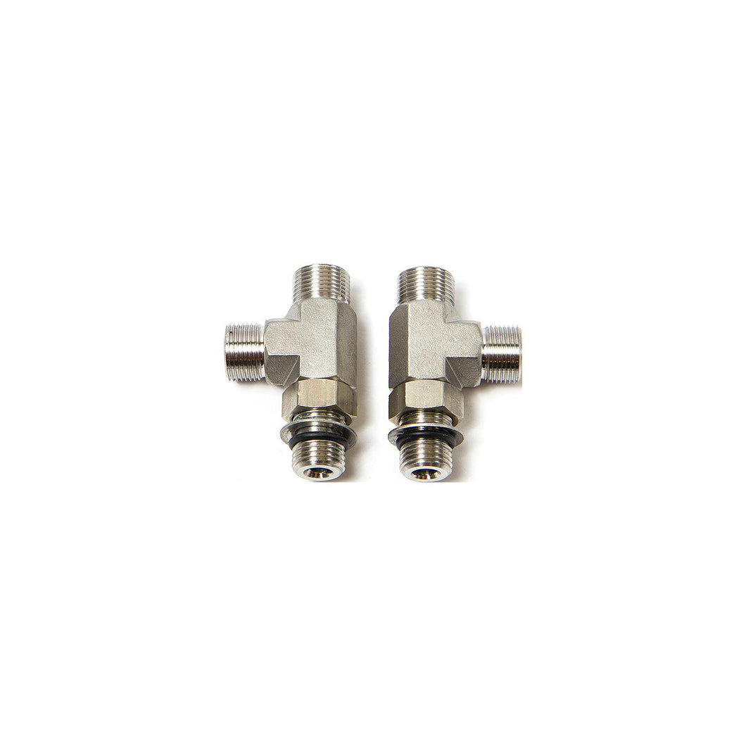 SeaStar HF6006 Stainless Steel Vertical Tee Fitting for SeaStar Steering Cylinders & Helm Pumps | 2 per Kit -Modern Boat Sales & Service