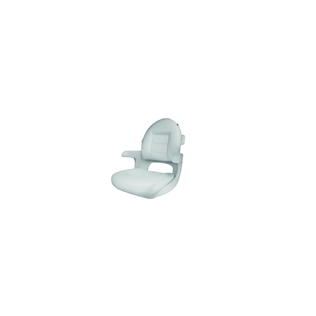 Tempress Elite Helm High Back Seat, White Shell, White/White Cushions -Modern Boat Sales & Service