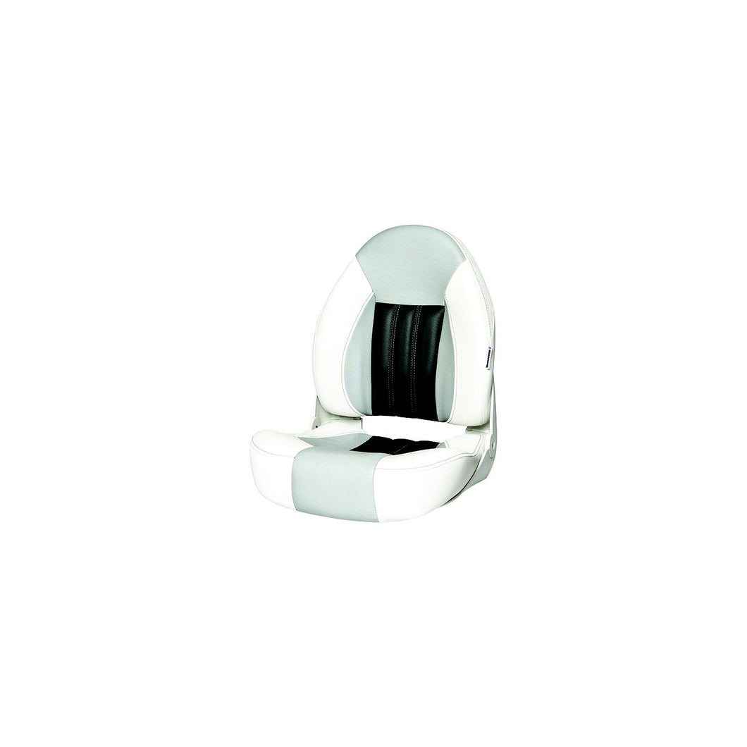 Tempress Probaxâ„¢ High Back Seat, White/Gray/Carbon -Modern Boat Sales & Service