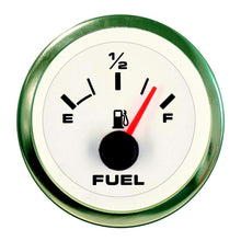 Sierra 62551P White Premier Pro Series 2" Stainless Steel Fuel Gauge & Requires "F" Sender Code -Modern Boat Sales & Service