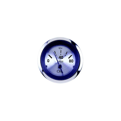 Sierra 63479P Sterling Series 2" Stainless Steel Electric 0-80 PSI Dial Range Oil Pressure Gauge & Requires "C" Sender Code -Modern Boat Sales & Service