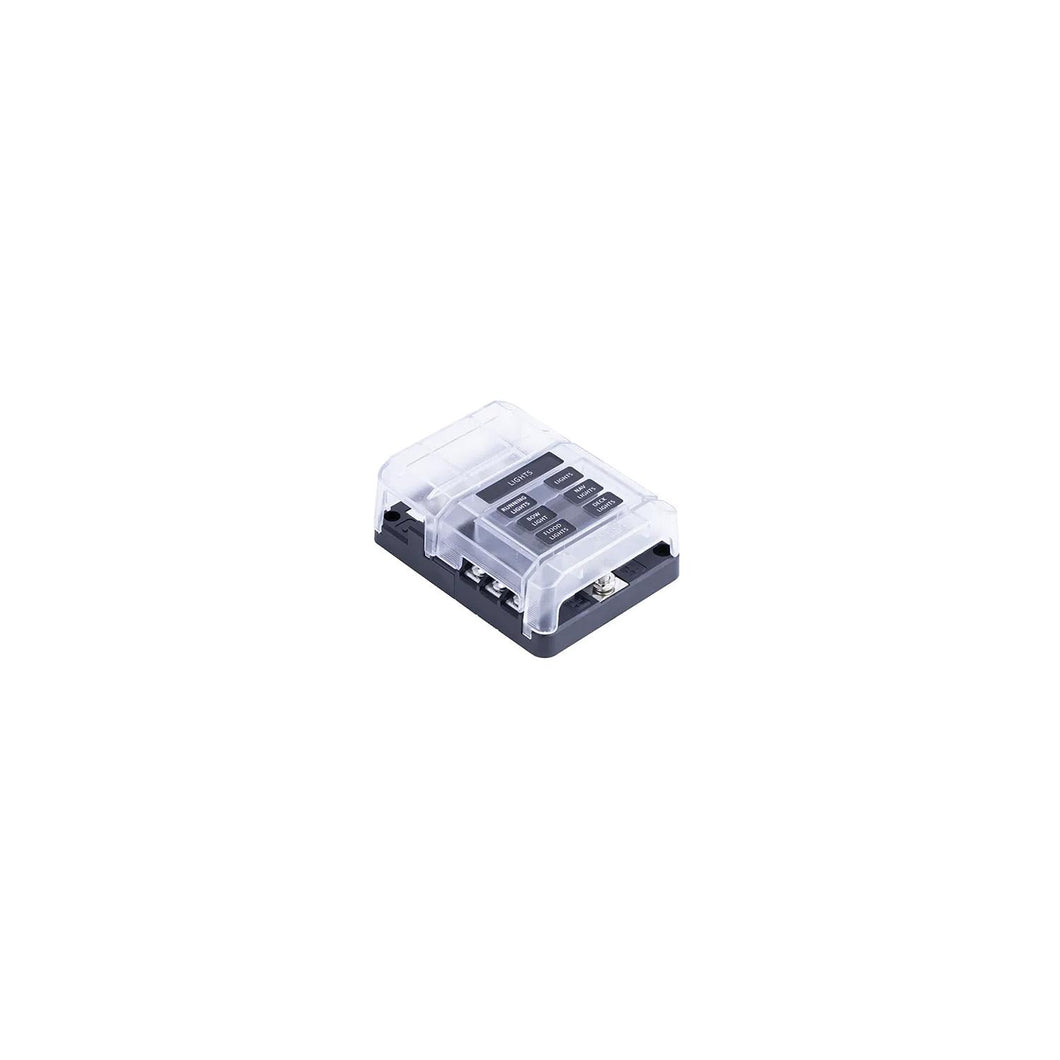 Sierra FS40830 408 Series Fuse Block W/bus Bar & Cover, 6-Gang -Modern Boat Sales & Service