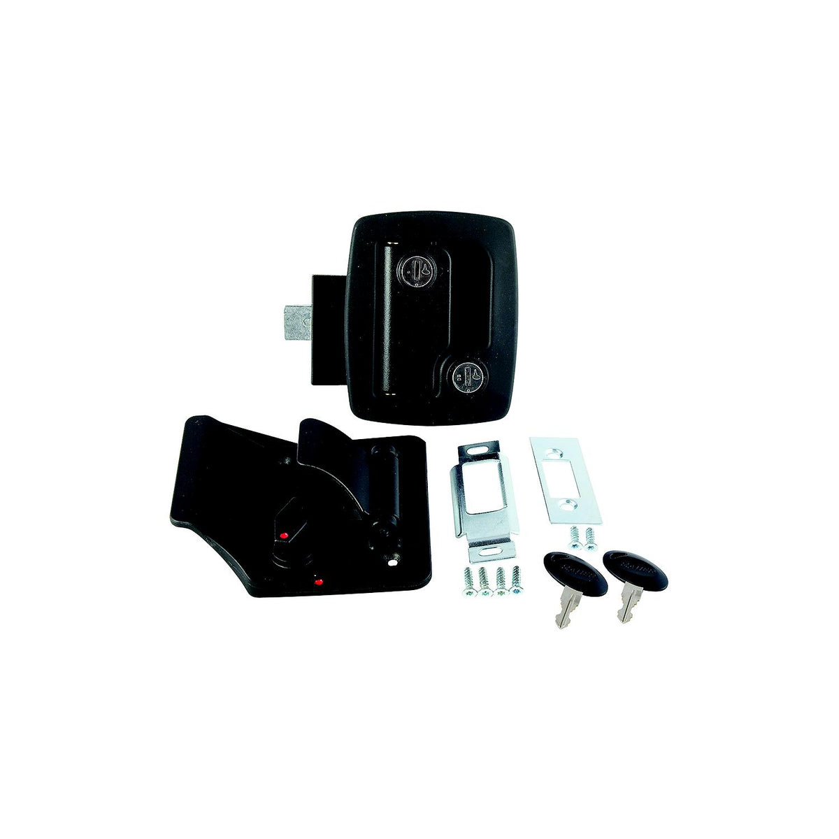 AP Products 013520 Bauer Standard Entrance Travel Trailer Lock - Black -Modern Boat Sales & Service