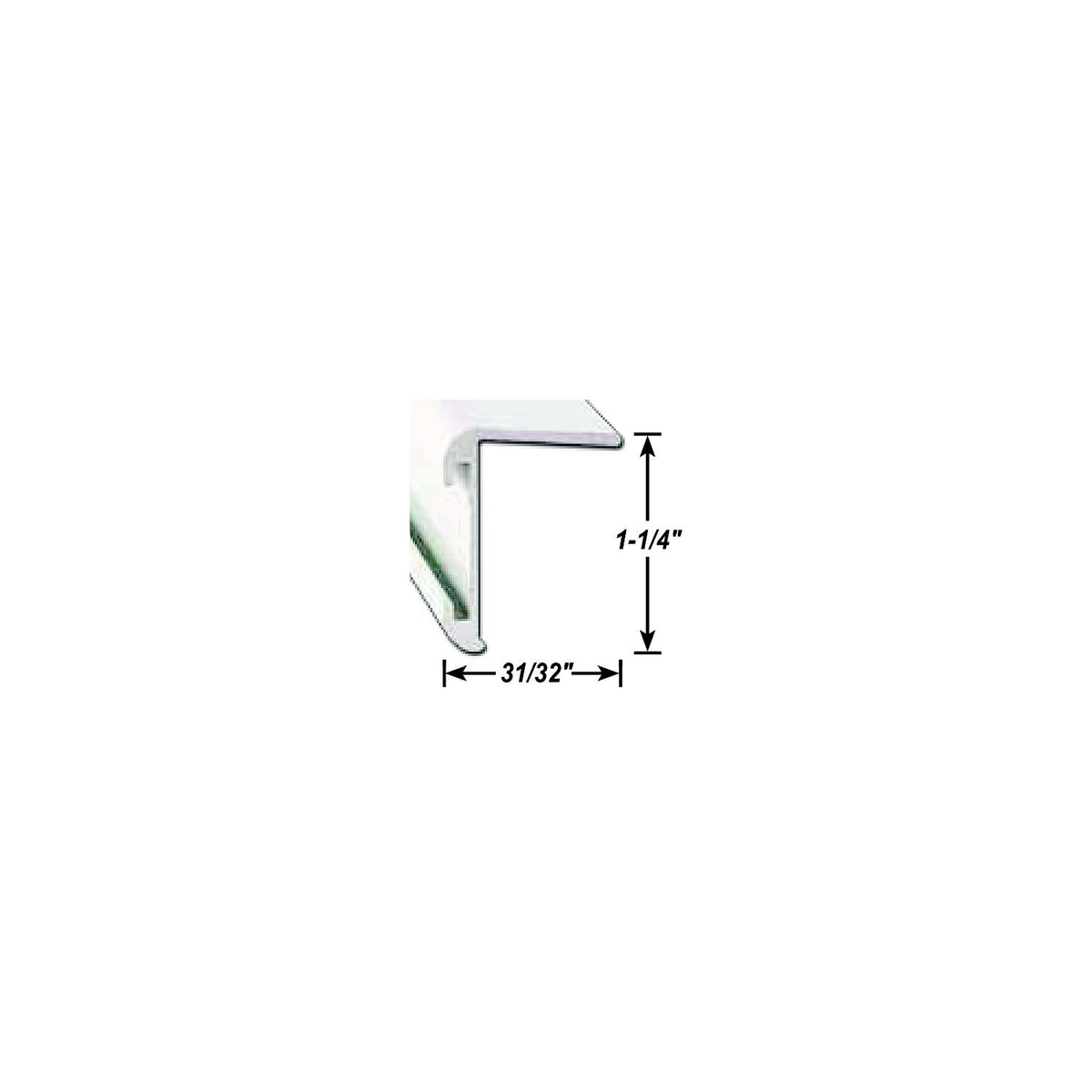 AP Products 021852028 Long Leg Insert Corner Molding, 8' Black -Modern Boat Sales & Service