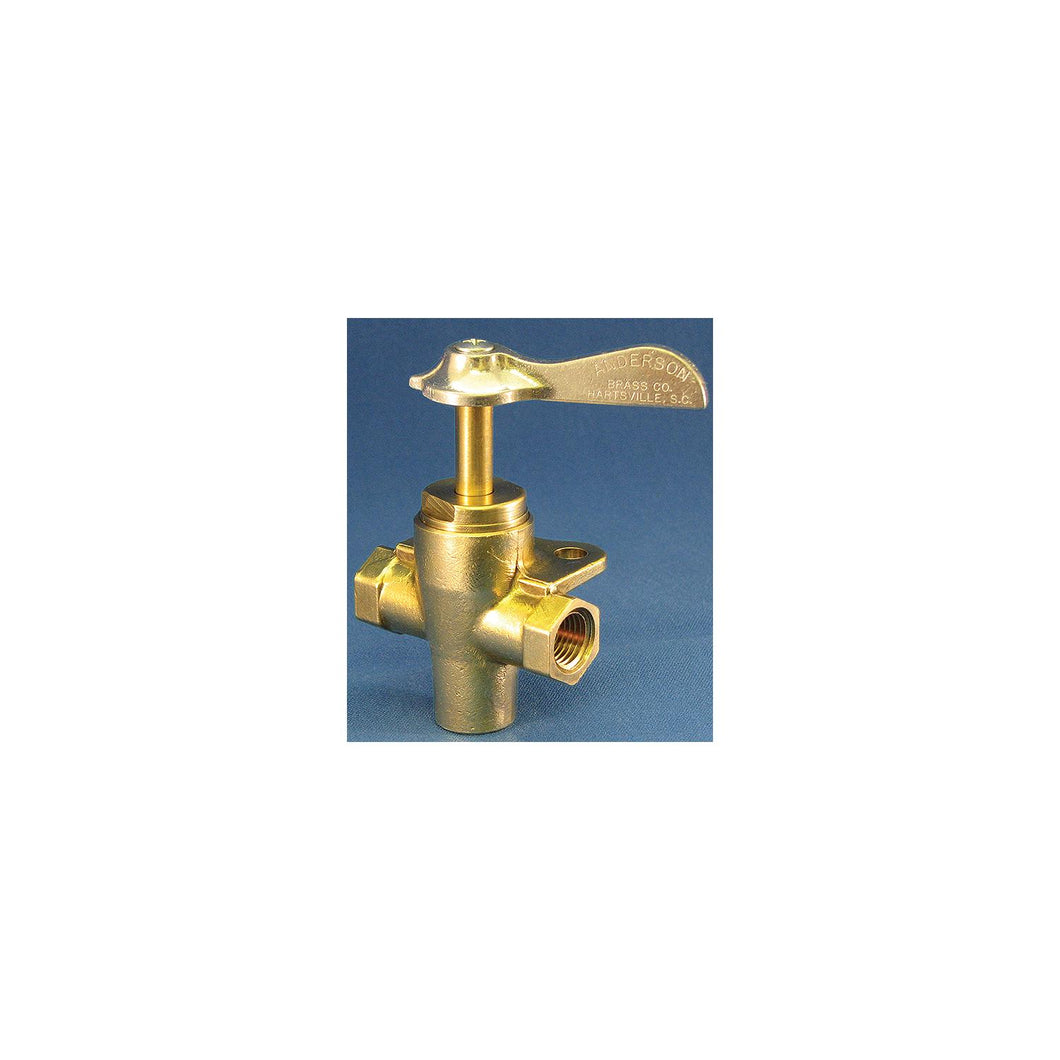 Brass Three-Way Valve, 1/4