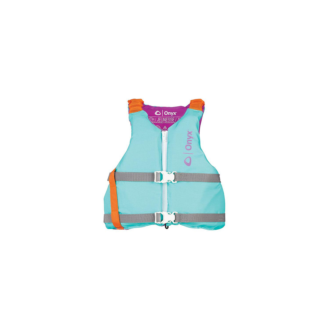 Onyx 12190050500221 Youth Paddle Life Jacket, Youth, Aqua -Modern Boat Sales & Service