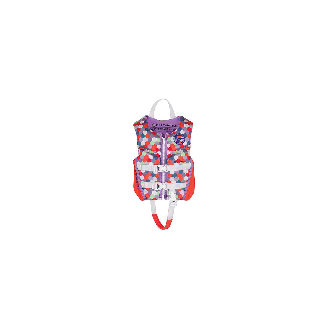 Full Throttle 14250010500122 Rapid Dry Flex Back Life Vest, Child, Pink -Modern Boat Sales & Service