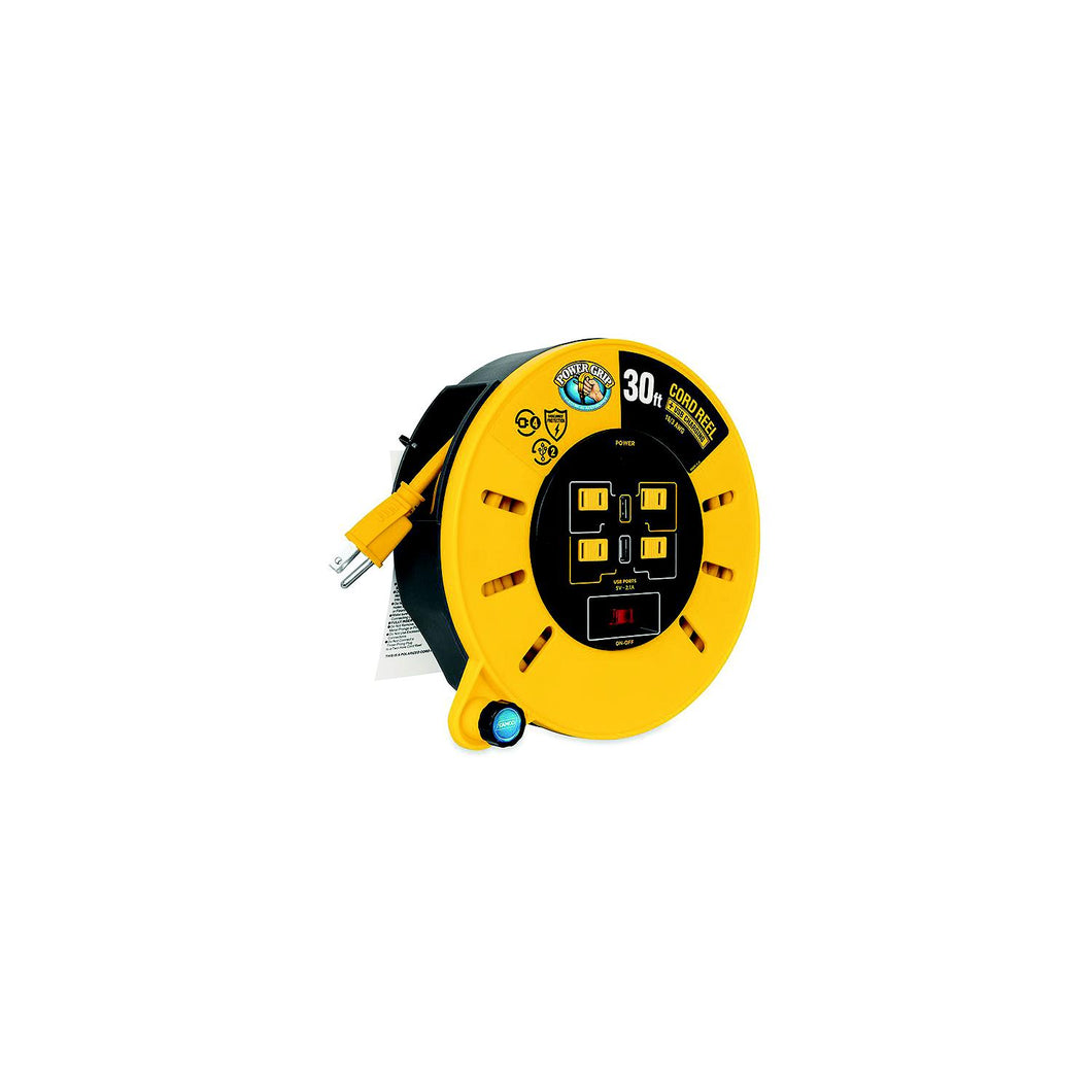 Camco 55290 Power Gripâ„¢ Extension Cord Reel With USB Charging Ports, 30' -Modern Boat Sales & Service