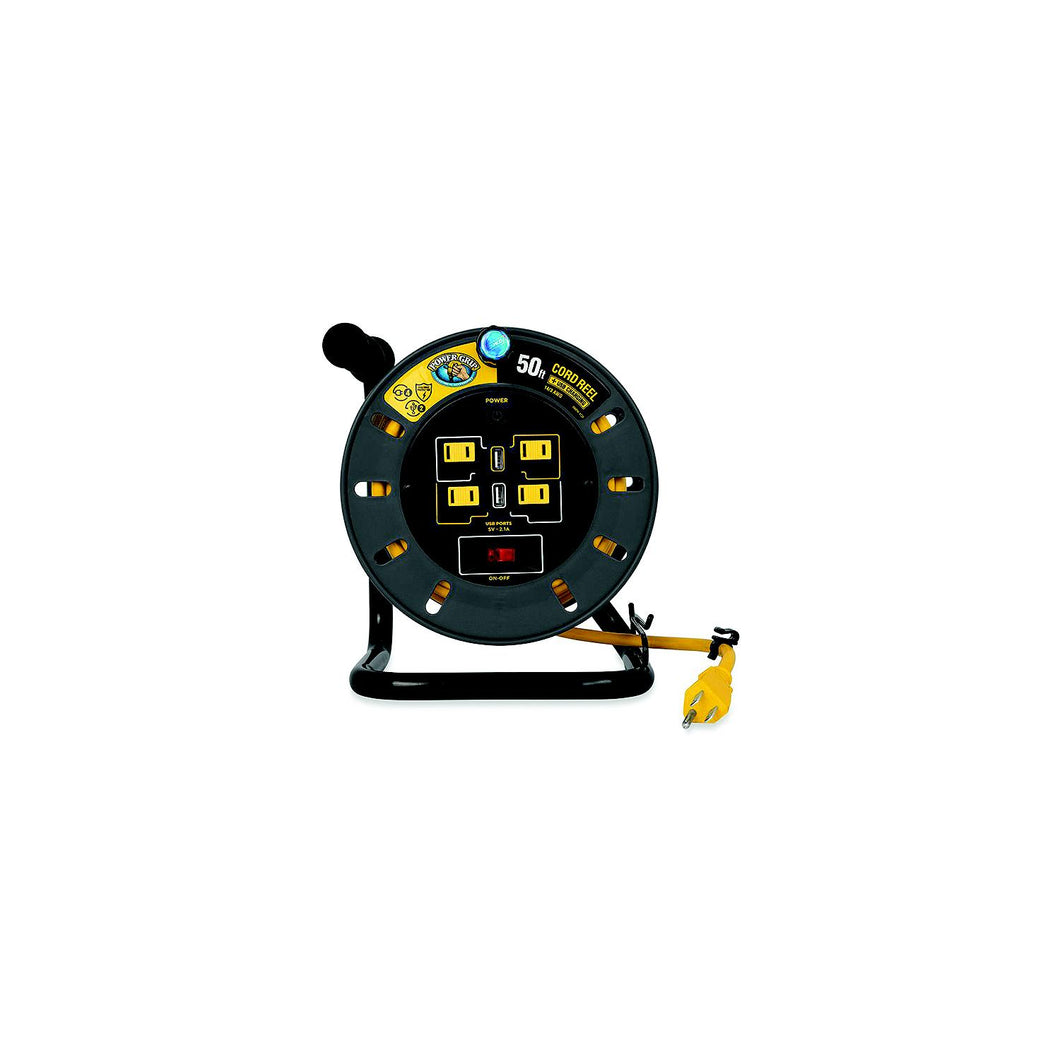 Camco 55291 Power Gripâ„¢ Extension Cord Reel With USB Charging Ports, 50' -Modern Boat Sales & Service