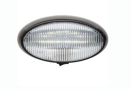 1173 FulTyme RV LED Porch Light, Clear Light/ Black Housing w/Switch / 305G