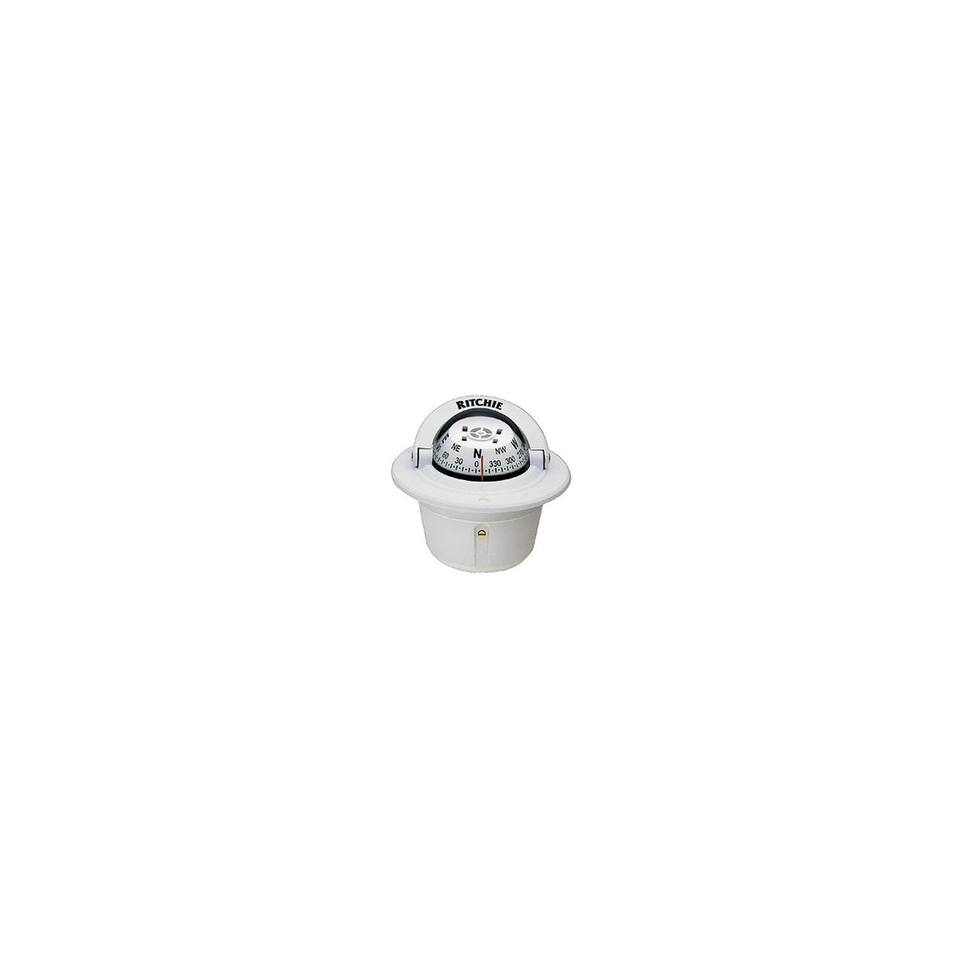 Explorer Flush Mt. Compass, White Default Title -Modern Boat Sales & Service