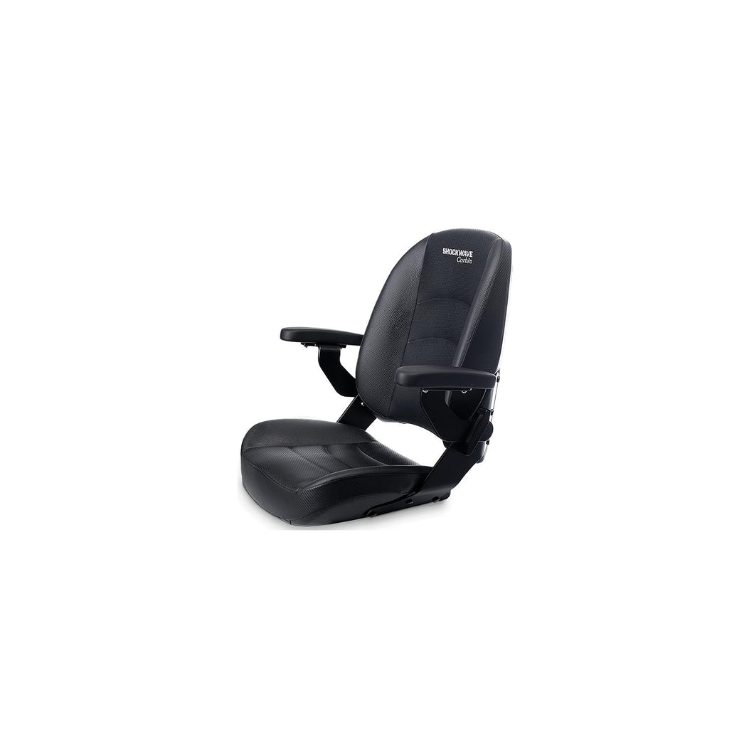 Shockwave SW04920B Commander Sport/Fishing Seat, Onyx (Black) -Modern Boat Sales & Service