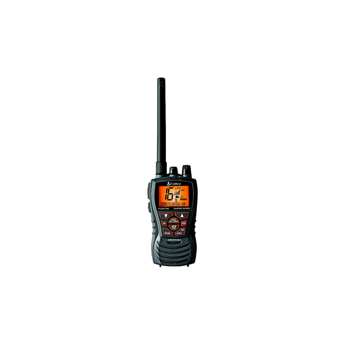 Cobra MRHH350FLT 6 Watt Floating Handheld VHF Marine Radio, Black -Modern Boat Sales & Service