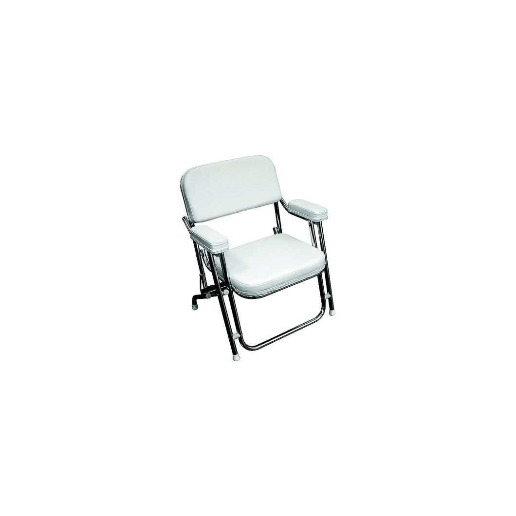 Wise 3316784 Promotional Deck Chair, Brite White -Modern Boat Sales & Service