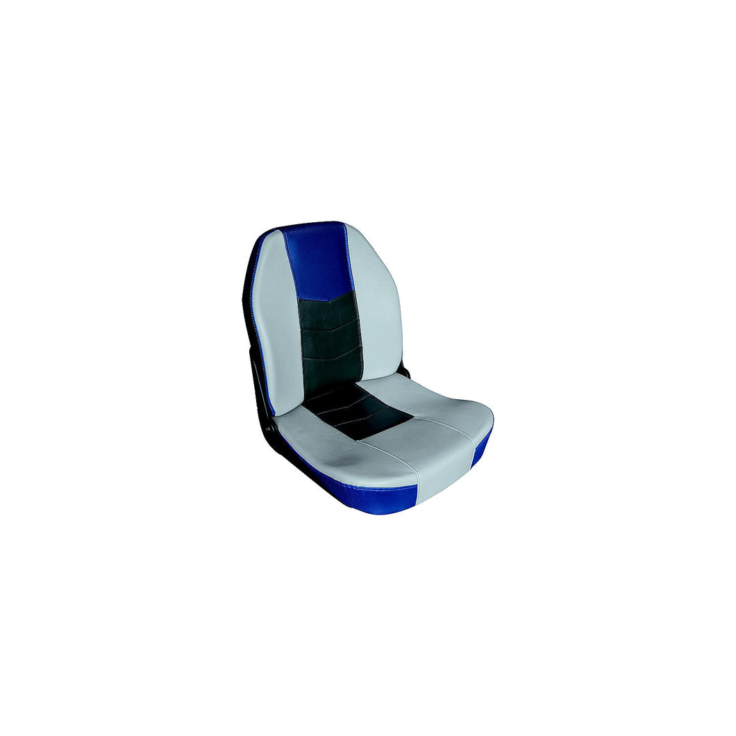 Wise 33401789 Quantum Series Fold Down Seat, Mariner Blue / Charcoal / Marble -Modern Boat Sales & Service