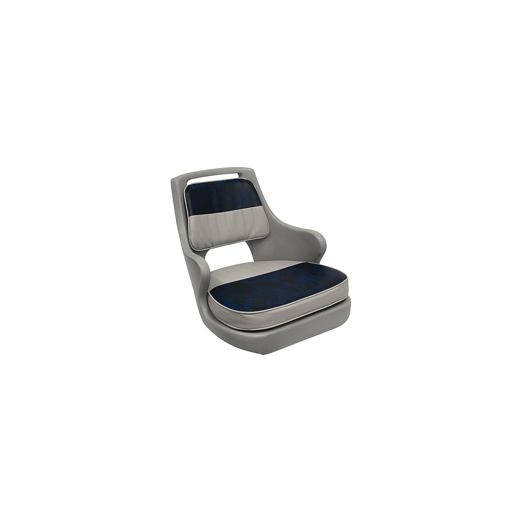 Wise 8WD0153660 Freshwater Bucket Seat W/Cushions, Gray/Navy - Gray Shell -Modern Boat Sales & Service