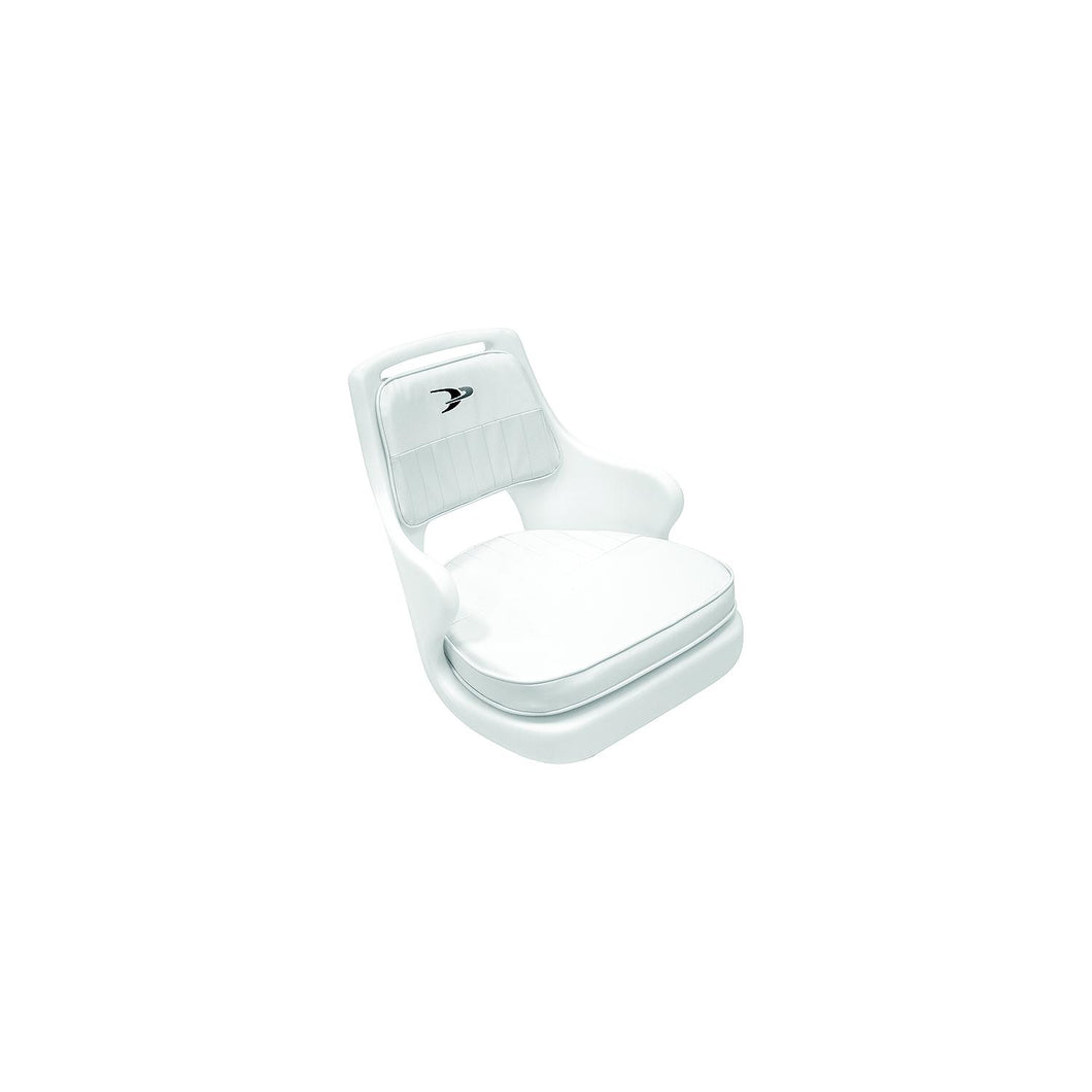 Wise Standard Pilot Chair Package With Chair, Cushion Set and Mounting Plate - White -Modern Boat Sales & Service