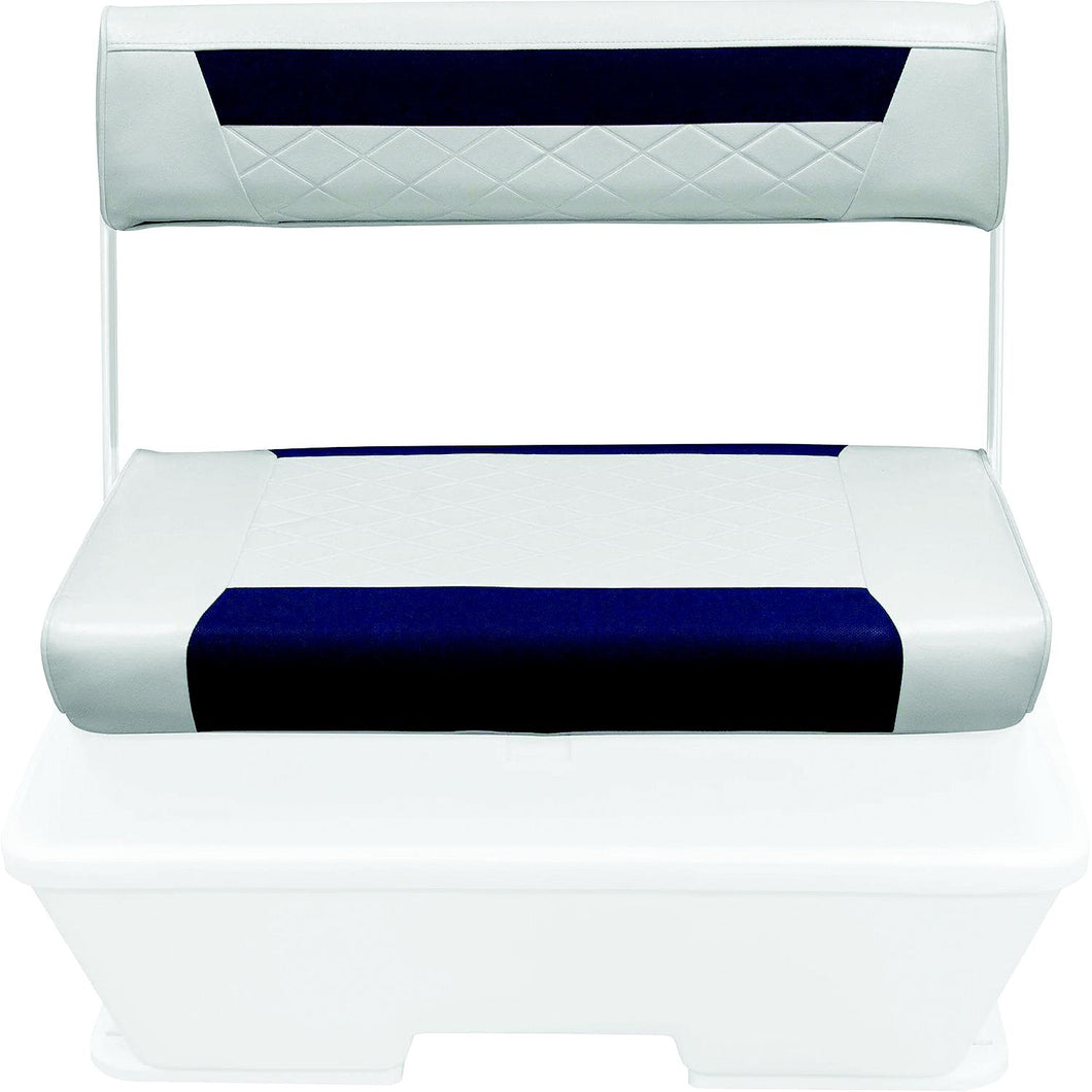 Wise Seating 8WD156BS1904 Replacement Back Rest & Seat Cushion Set for 8WD156-784 70/62 Qt, Brite White and Mariner Blue -Modern Boat Sales & Service