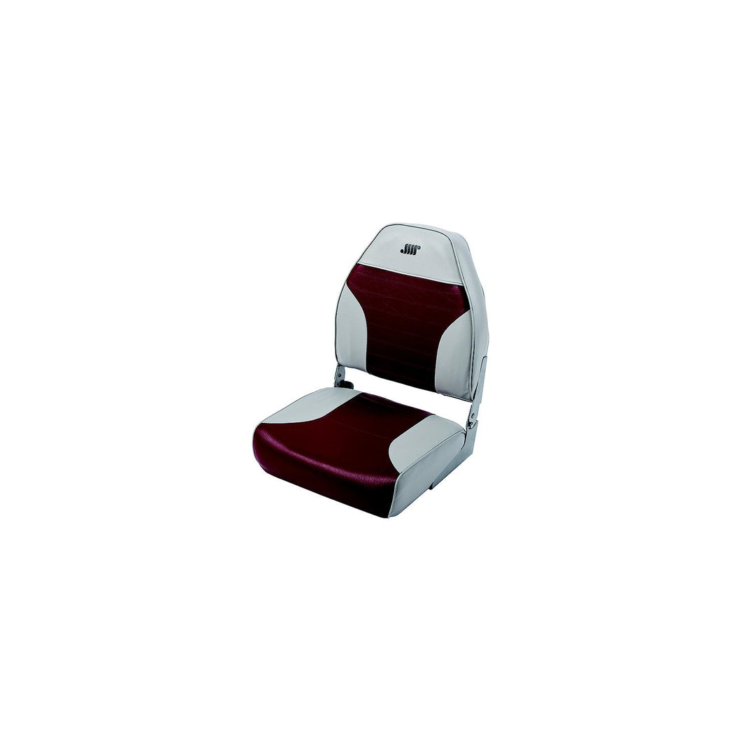 Wise Mid Back Fishing Seat, Grey/Red Default Title -Modern Boat Sales & Service