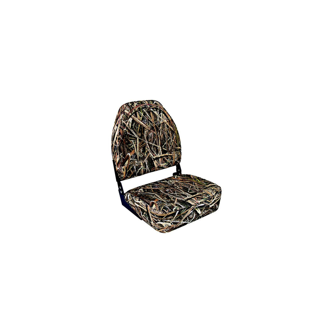 Wise 8WD617PLS728 Camouflage High-Back Fold-Down Seat, Mossy Oak Shadowgrass Blades -Modern Boat Sales & Service