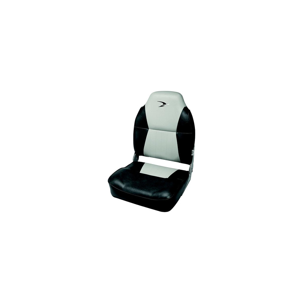Wise Seating 8WD640PLS664 Premium High Back Fold Down Fishing Seat - Grey/Charcoal, 19.75