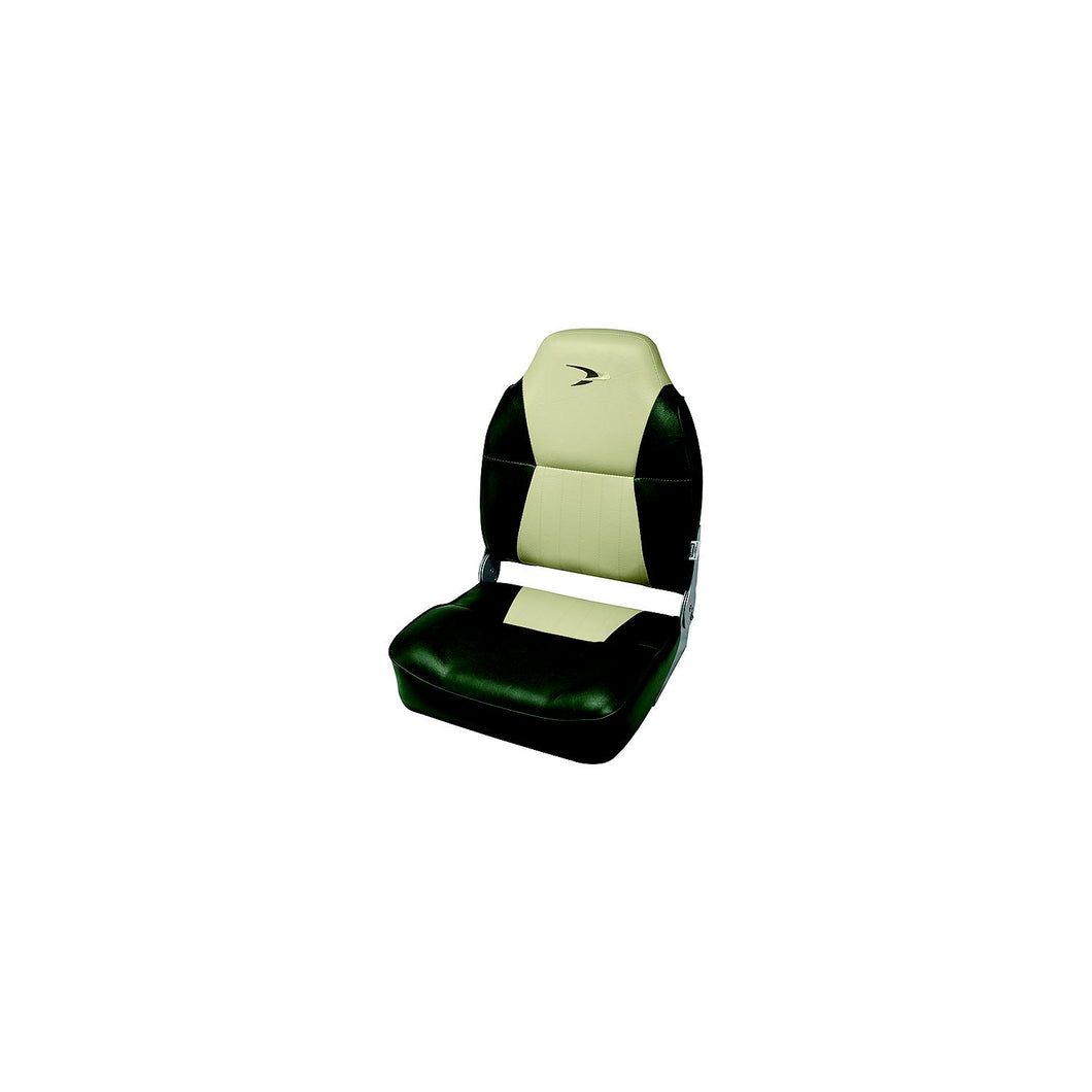 Wise Premium High Back Fishing Boat Seat - Green/Sand -Modern Boat Sales & Service
